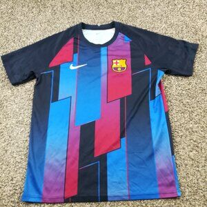 Nike FC Barcelona Soccer Pre-Match Warmup Shirt Jersey 2021 2022 Youth Boys XL